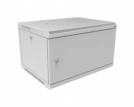 Шкаф телекоммуникационный настенный разборный МИКсистем 19" Keys 6U 600x450  дверь металл серый